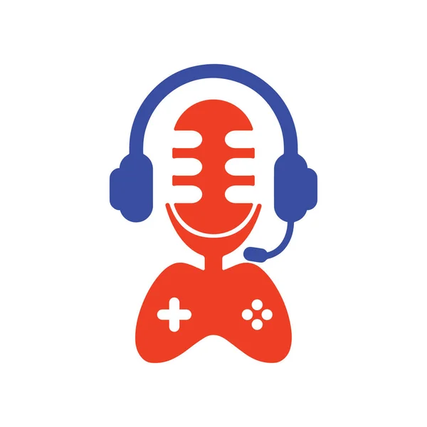 Başlıklı telefon ikonu vektör illüstrasyonlu Podcast mikrofon
