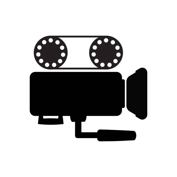 Sinematografi logosu video kamera silueti vektör illüstrasyonu