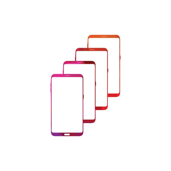 Дизайн Логотипа Смартфона Мобильная Векторная Иллюстрация — стоковый вектор