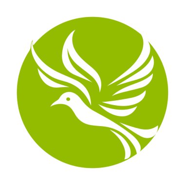 kuş logosu tasarımı vektör çizimi