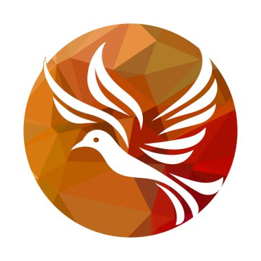 kuş logosu tasarımı vektör çizimi