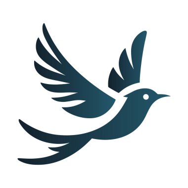 kuş logosu tasarımı vektör çizimi