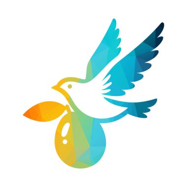 kuş logosu tasarımı vektör çizimi