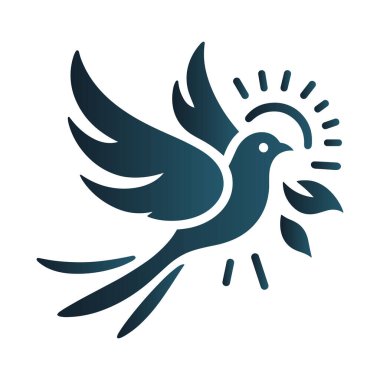 kuş logosu tasarımı vektör çizimi