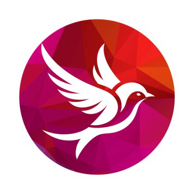 kuş logosu tasarımı vektör çizimi