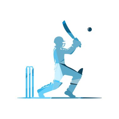 Kriket oyuncusu Logosu Benzersiz Biçimi