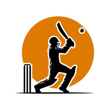 Kriket oyuncusu logosu Güneş Şeklinde