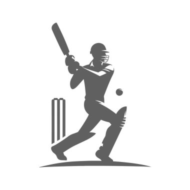Kriket Oyuncusunun Logosu Kısa Konsept Oynuyor