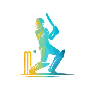 Kriket Oyuncusunun Logosu Kısa Konsept Oynuyor