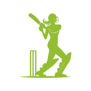 Kriket Oyuncusunun Logosu Kısa Konsept Oynuyor