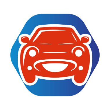 Otomatik araba logosu tasarımı Vektör İllüstrasyonu