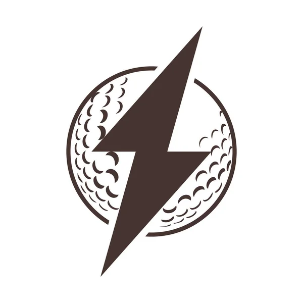 Golf topu ve elektrik sürgüsü vektör çizimi