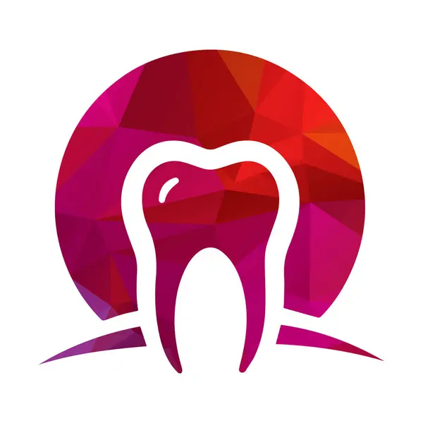 Diş Diş Logosu Tasarım Vektörü İllüstrasyonu