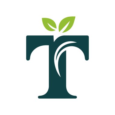 Ağaç logosu tasarımı vektör çizimi