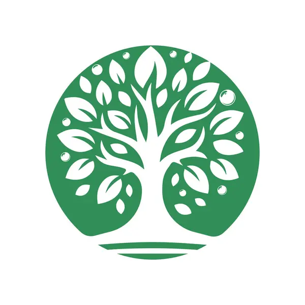Ağaç logosu tasarımı vektör çizimi