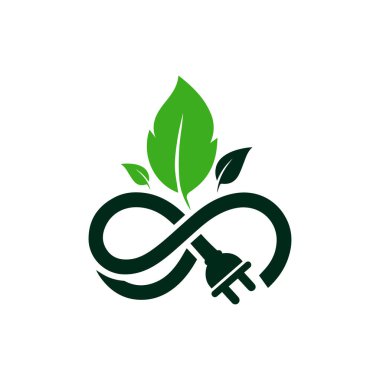 Sonsuz Yaprak Tasarımı Yeşil Enerji Sembolü