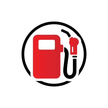 Kırmızı Yakıt Pompası ve Benzin Kutusu İllüstrasyonu
