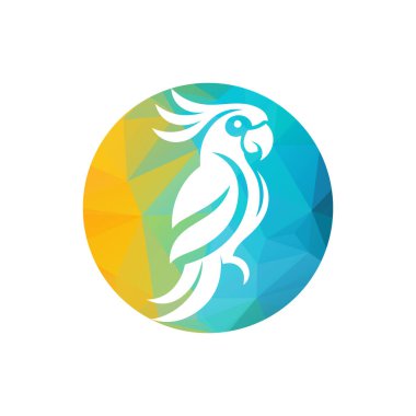 Papağan logo vektör çizimi