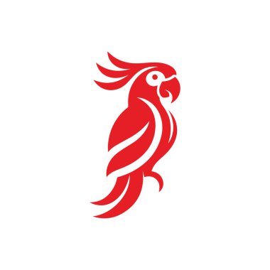 Papağan logo vektör çizimi