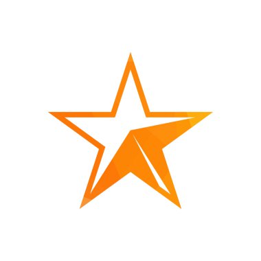 Asgari Beyaz Arkaplan Vektör Resiminde Modern Soyut Yıldız Simgesi Tasarımı