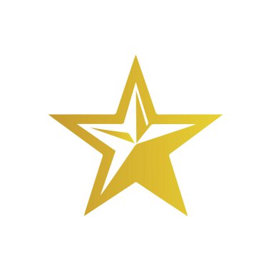 Asgari Beyaz Arkaplan Vektör Resiminde Modern Soyut Yıldız Simgesi Tasarımı