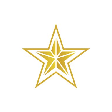 Asgari Beyaz Arkaplan Vektör Resiminde Modern Soyut Yıldız Simgesi Tasarımı