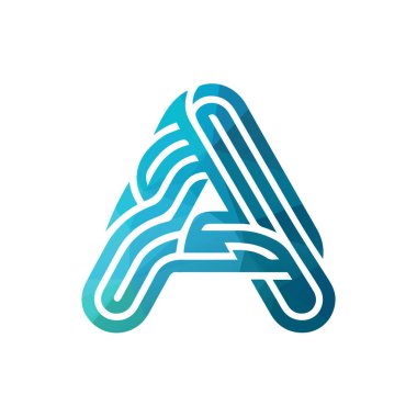 Harf A Modern Soyut Logo Tasarım Vektörü İllüstrasyonu