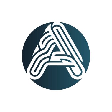 Harf A Modern Soyut Logo Tasarım Vektörü İllüstrasyonu