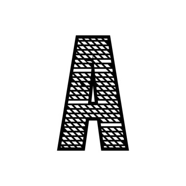 Harf A Modern Soyut Logo Tasarım Vektörü İllüstrasyonu