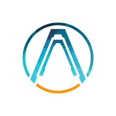 Harf A Modern Soyut Logo Tasarım Vektörü İllüstrasyonu