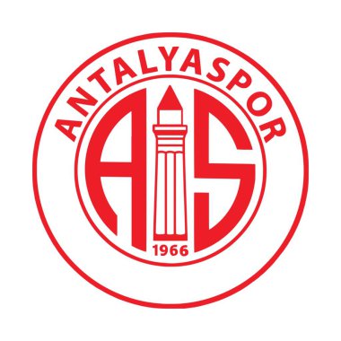 Beyaz arka planı olan bir futbol kulübü logosu. Antalyaspor