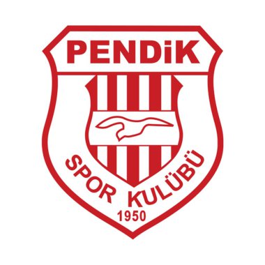 Beyaz arka planı olan bir futbol kulübü logosu. Pendikspor