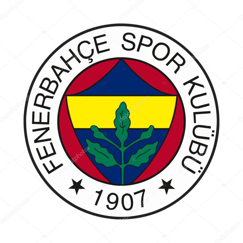 Football club logo with white background. Fenerbahce
