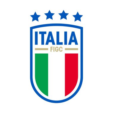 İtalya Milli Futbol Takımı logosu. Surabaya, Endonezya - 7 Aralık 2023