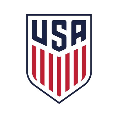 Amerikan milli futbol takımı logosu. Surabaya, Endonezya - 7 Aralık 2023