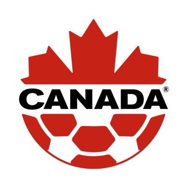 Kanada Milli Futbol Takımı logosu. Surabaya, Endonezya - 7 Aralık 2023