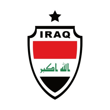 Irak Milli Futbol Takımı logosu. Surabaya, Endonezya - 7 Aralık 2023
