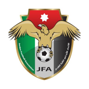 Jordan Milli Futbol Takımı logosu. Surabaya, Endonezya - 7 Aralık 2023