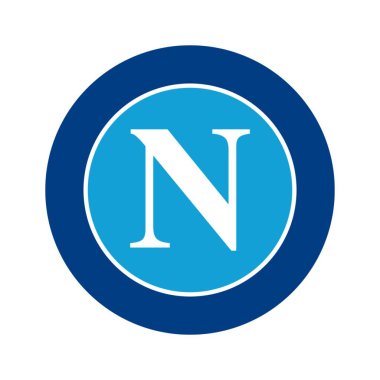 Beyaz arka planlı Napoli logosu. Surabaya, Endonezya - 16 Aralık 2023