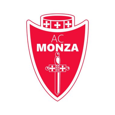 Beyaz arka planlı ac monza logosu. Surabaya, Endonezya - 16 Aralık 2023