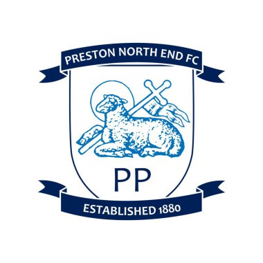 Preston North End logosu. Surabaya, Endonezya - 23 Haziran 2024