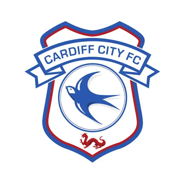 stock image cardiff city logo. surabaya, indonesia - 23 june 2024