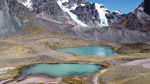 Seven Lakes Mount Ausangate Peru — Stock video