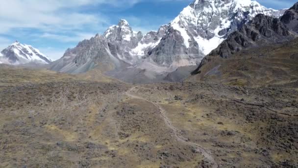 Camino Los Siete Lagos Del Monte Ausangate Perú — Vídeo de stock