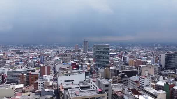 Άποψη Της Πρωτεύουσας Της Κολομβίας Έρχεται Μια Καταιγίδα Μπογκοτ — Αρχείο Βίντεο