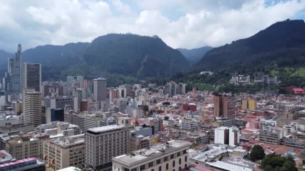 Prachtige Stad Bogota Berg Montserrat — Stockvideo