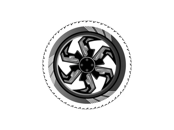 Alloy Wheel Car Vector Illustrations — Stock Vector