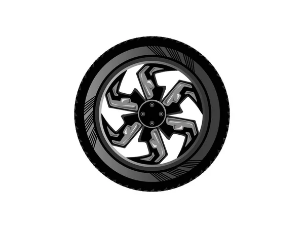 Alloy Wheel Car Vector Illustrations — Stock Vector