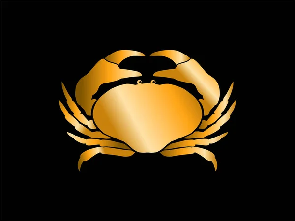 Вектор Золотих Крабів Корисний Елементів Дизайну Логотипу Друкованих Файлів — стоковий вектор