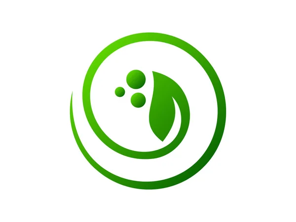 Yeşil Çevre Dostu Logo Vektörü Izole Edildi — Stok Vektör